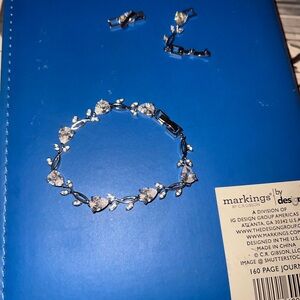 Elegant Silver Bracelet and Earring Set